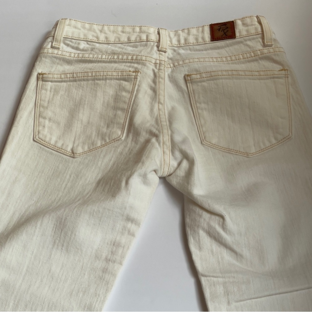 Y2K DEADSTOCK Future Prescription FRx Low-Rise Bootcut Jeans Sz 3 NWOT Cream - Picture 11 of 16